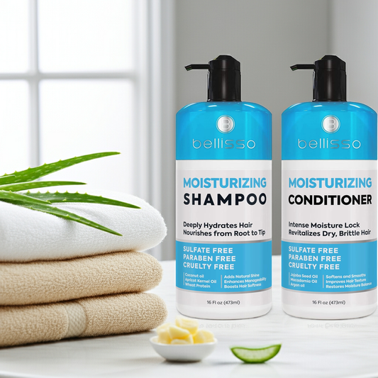 Bellisso Moisturizing Shampoo & Conditioner – Sulfate-Free Hydrating Hair Care for All Hair Types