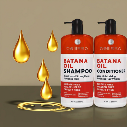 Bellisso Batana Oil Shampoo & Conditioner – Thickening, Volume & Strength