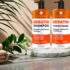 Revitalize Your Hair with Bellisso's Sulfate-Free Keratin Shampoo & Conditioner Set - Anti-Frizz & Strengthening Formula