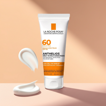 Anthelios Melt-In Milk Sunscreen SPF 60 – Broad-Spectrum, Lightweight, Antioxidant Protection