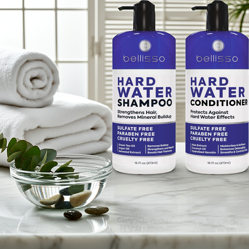 Bellisso Hard Water Shampoo & Conditioner – Sulfate-Free Hair Care for Hard Water & Mineral Build-Up