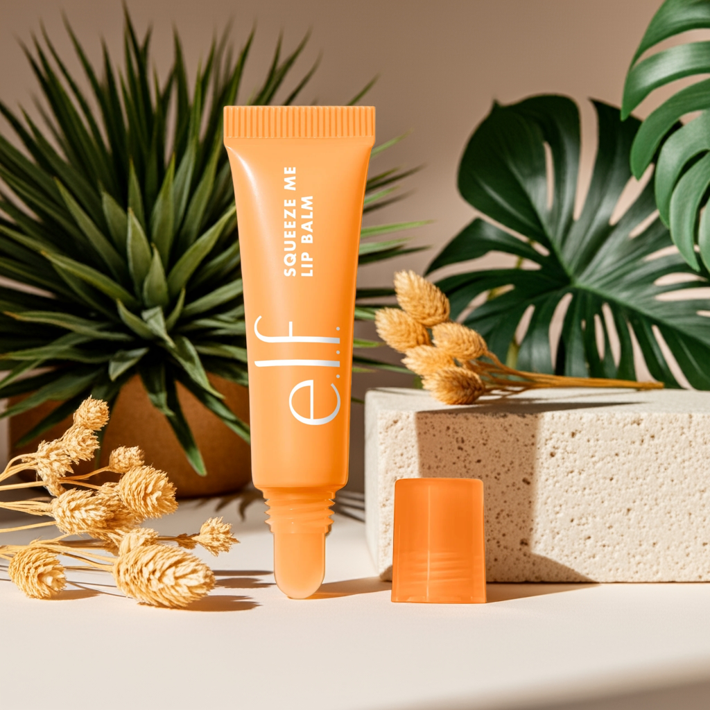 E.L.F. Squeeze Me Lip Balm Peach – Hydrating, Soft, Smooth, Subtle Tint