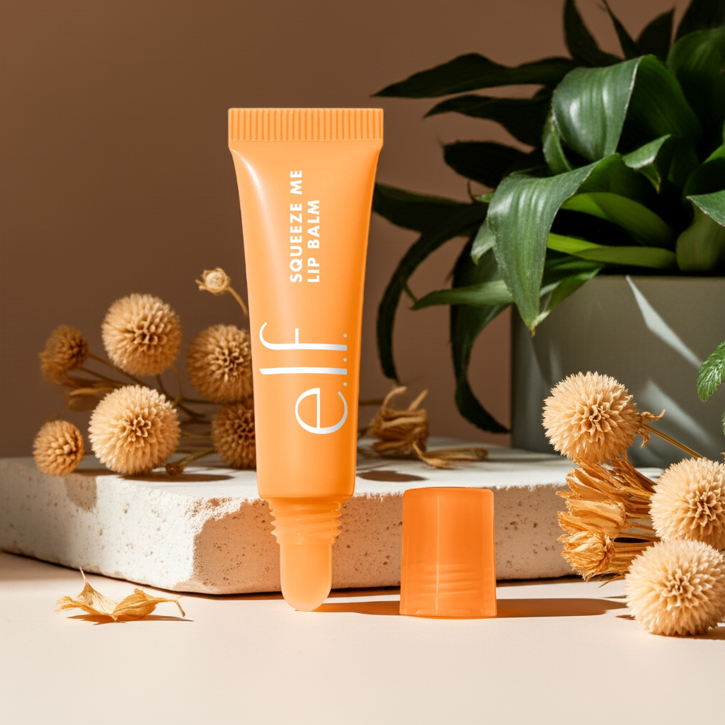 E.L.F. Squeeze Me Lip Balm Peach – Hydrating, Soft, Smooth, Subtle Tint