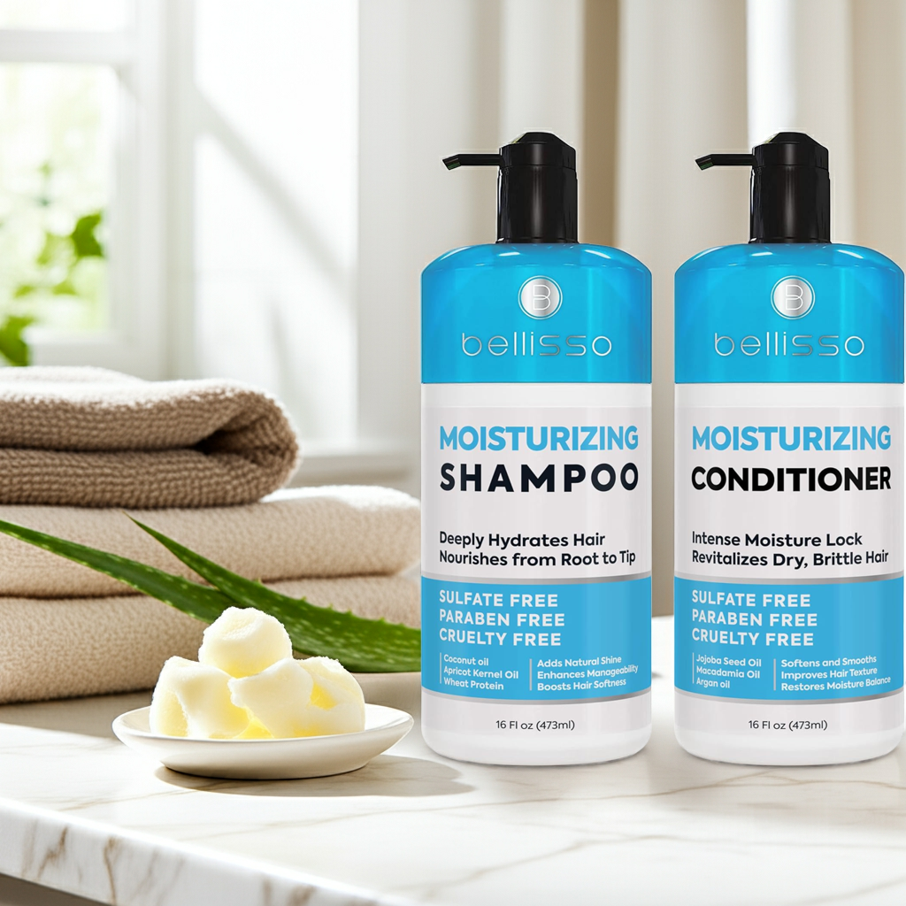 Bellisso Moisturizing Shampoo & Conditioner – Sulfate-Free Hair