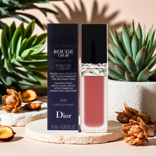 Rouge Dior Forever Matte Lipstick 458 – Long-Lasting, Transfer-Proof Matte