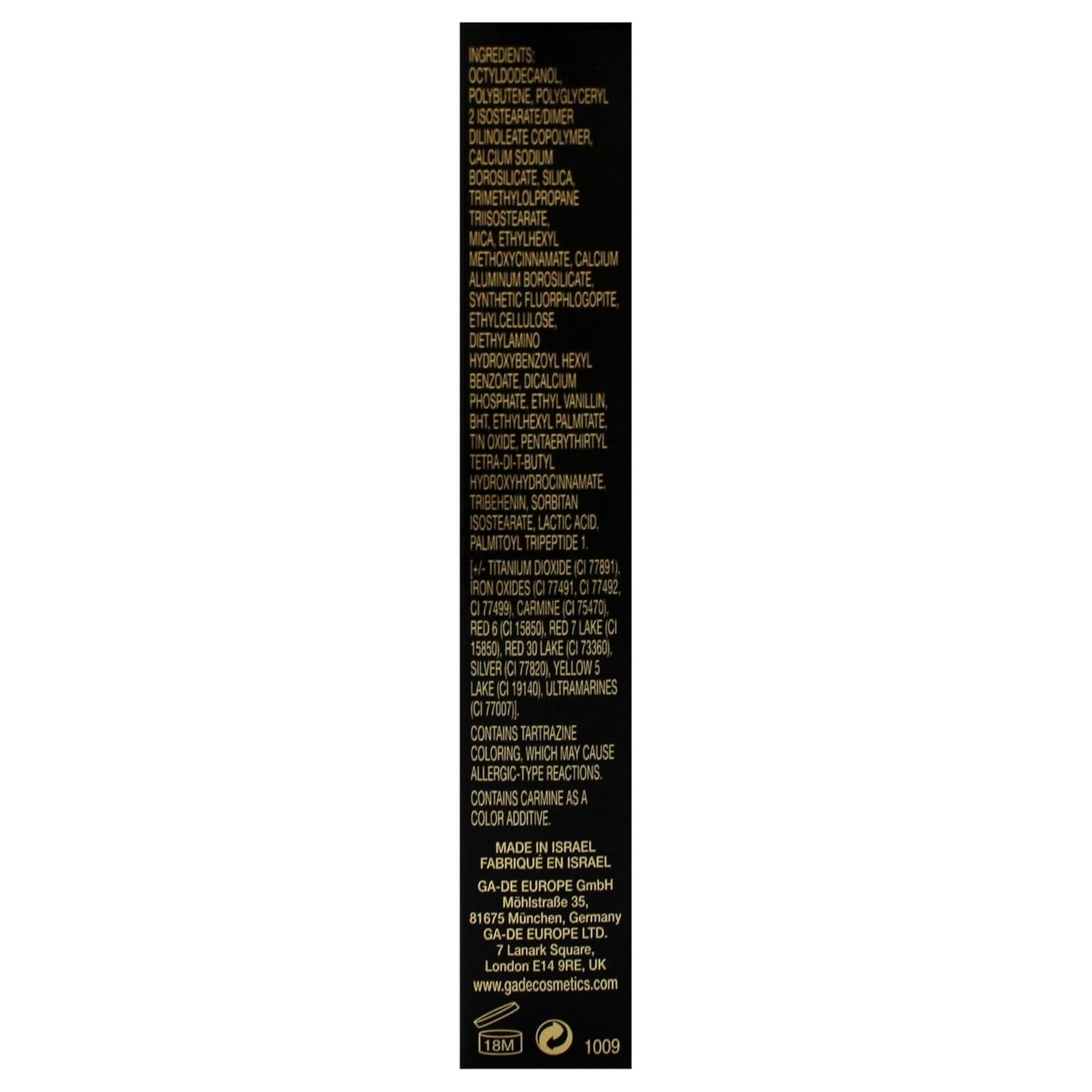 GA-DE Crystal Lights Lip Gloss, 823 - Enriched with Light-Reflecting Crystal Pearls - Smooth Silky, Rich Color - Moisturizes and Adds Shine - 0.2 Oz
