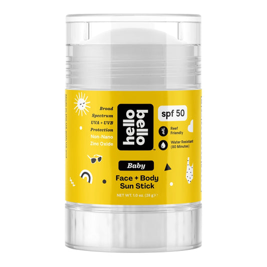 Baby Face + Body SPF 50 Sun Stick, Sun Protection for All Skin Types, 1 Oz