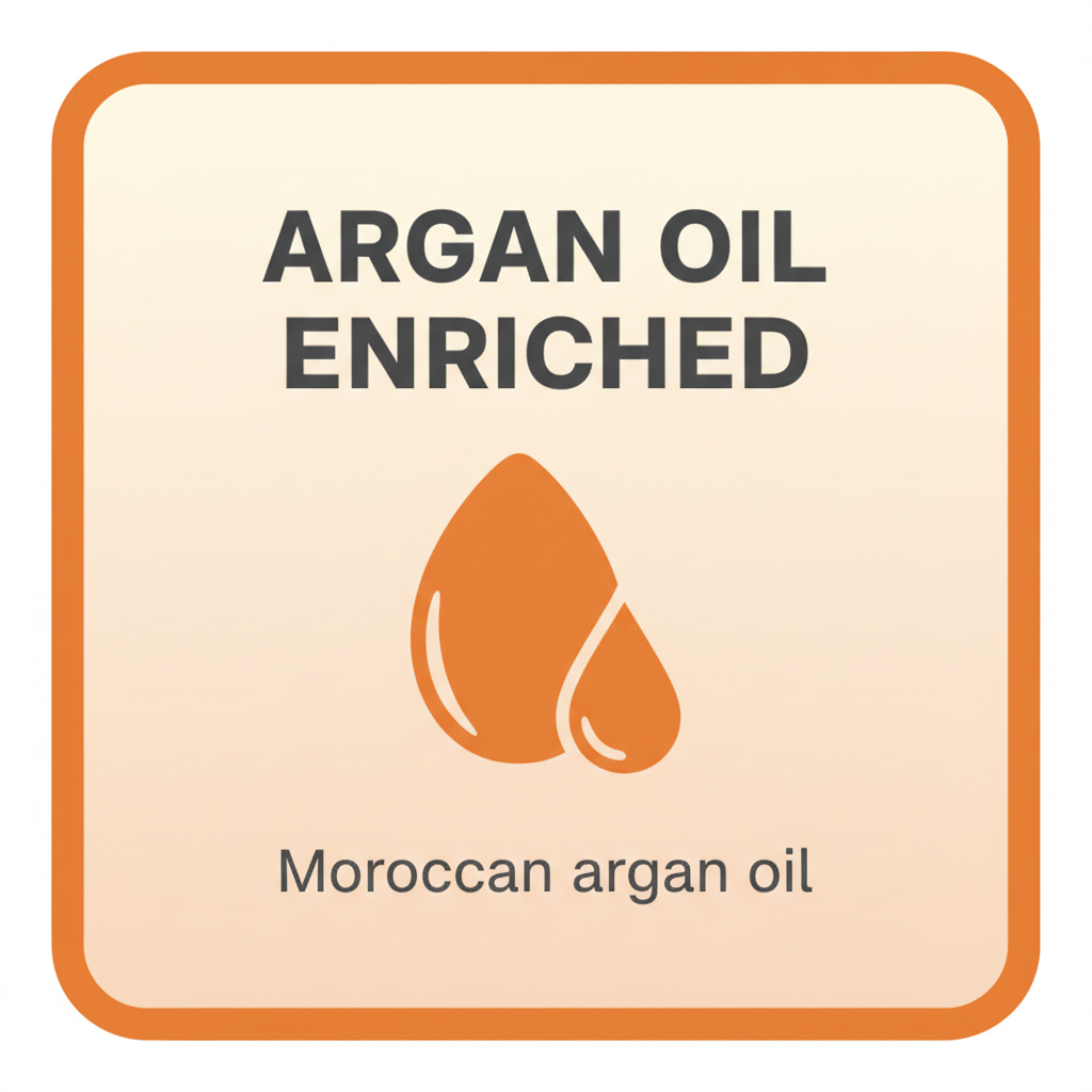 Argan Oil Enriched Badge