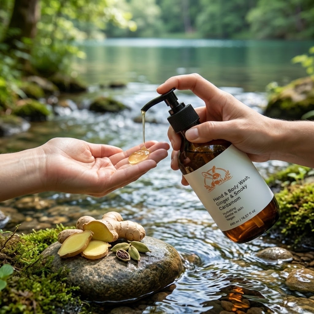 Hand & Body Wash, Ginger & Smoky Cardamom