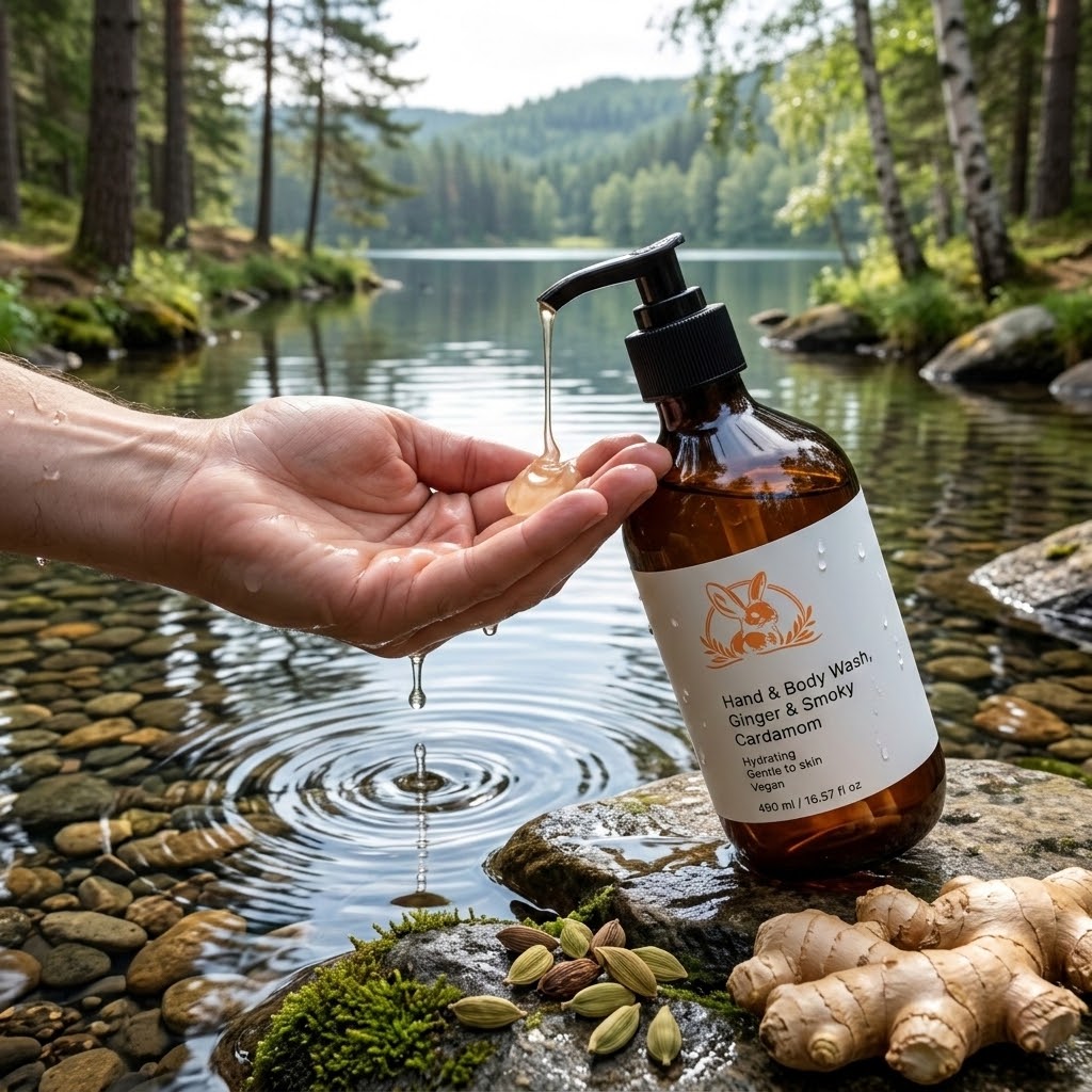 Hand & Body Wash, Ginger & Smoky Cardamom