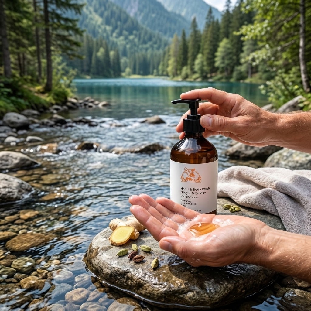 Hand & Body Wash, Ginger & Smoky Cardamom