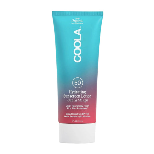 Organic SPF 50 Sunscreen Body Lotion – Vegan, Gluten-Free, Guava Mango Scent