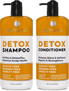 Detoxifying Shampoo and Conditioner Set for Oily Hair - Sulfate and Paraben Free with Scalp Clarifying Properties - Infused with Rosemary Oil