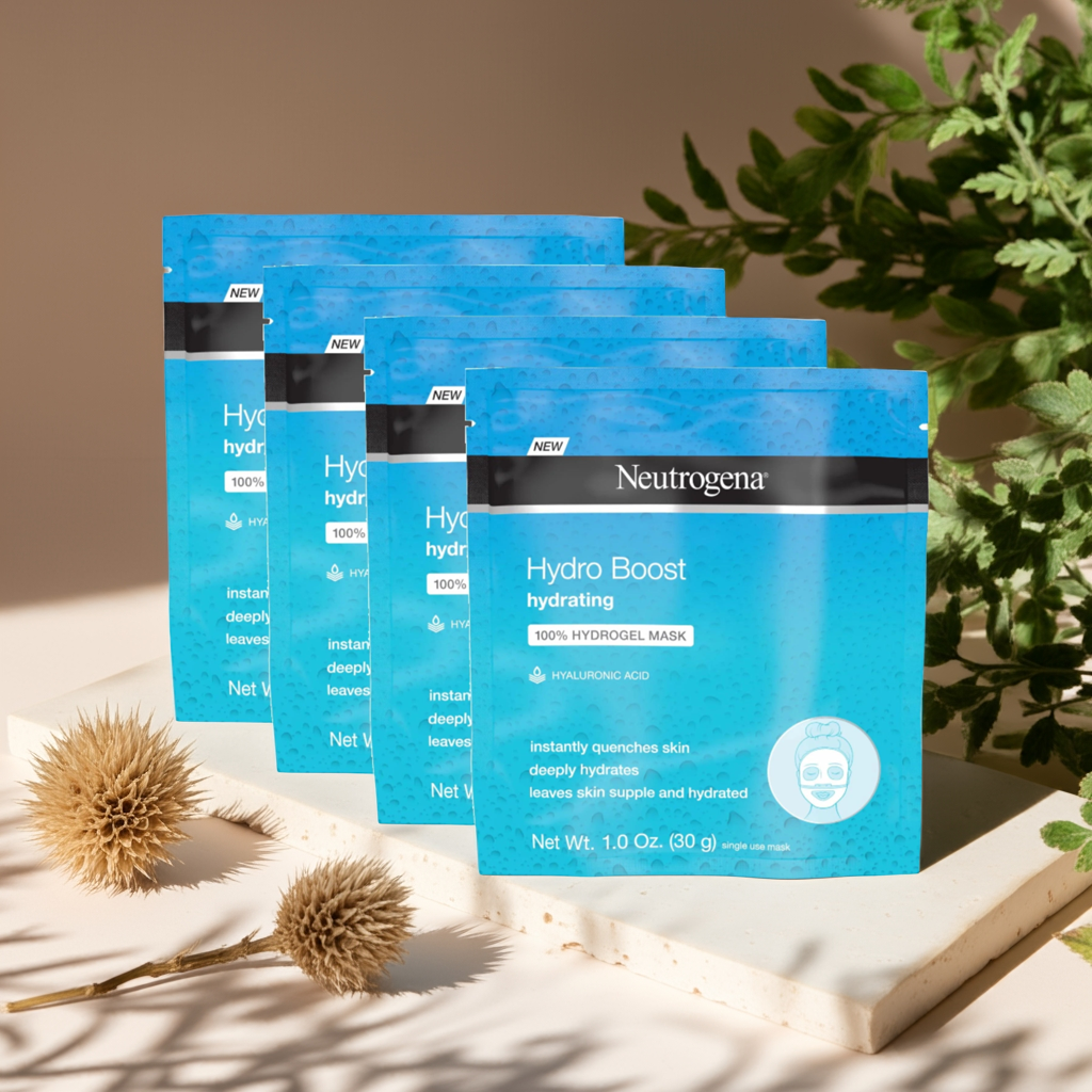 Hydro Boost Hydrating Face Mask 4 Pack – Intense Moisture with Hyaluronic Acid