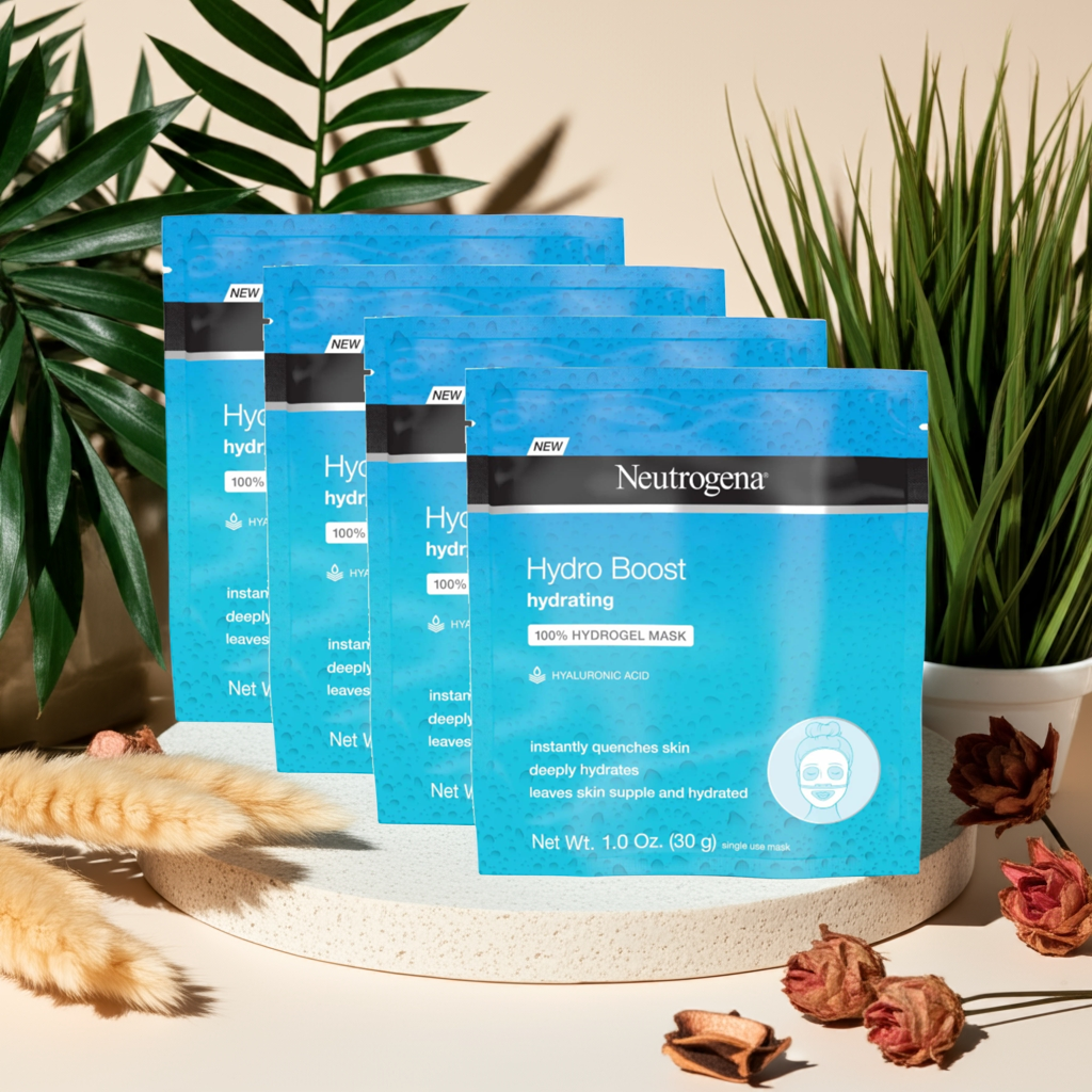 Hydro Boost Hydrating Face Mask 4 Pack – Intense Moisture with Hyaluronic Acid