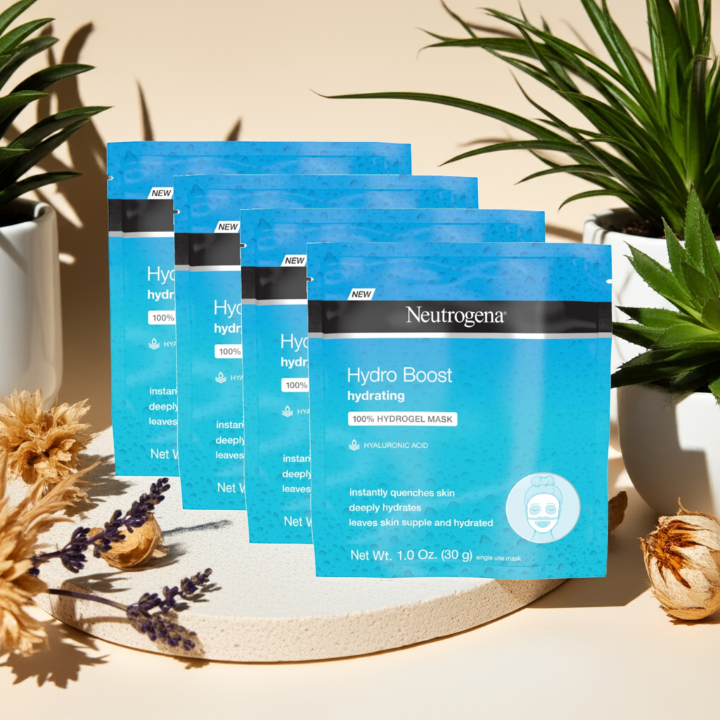 Hydro Boost Hydrating Face Mask 4 Pack – Intense Moisture with Hyaluronic Acid