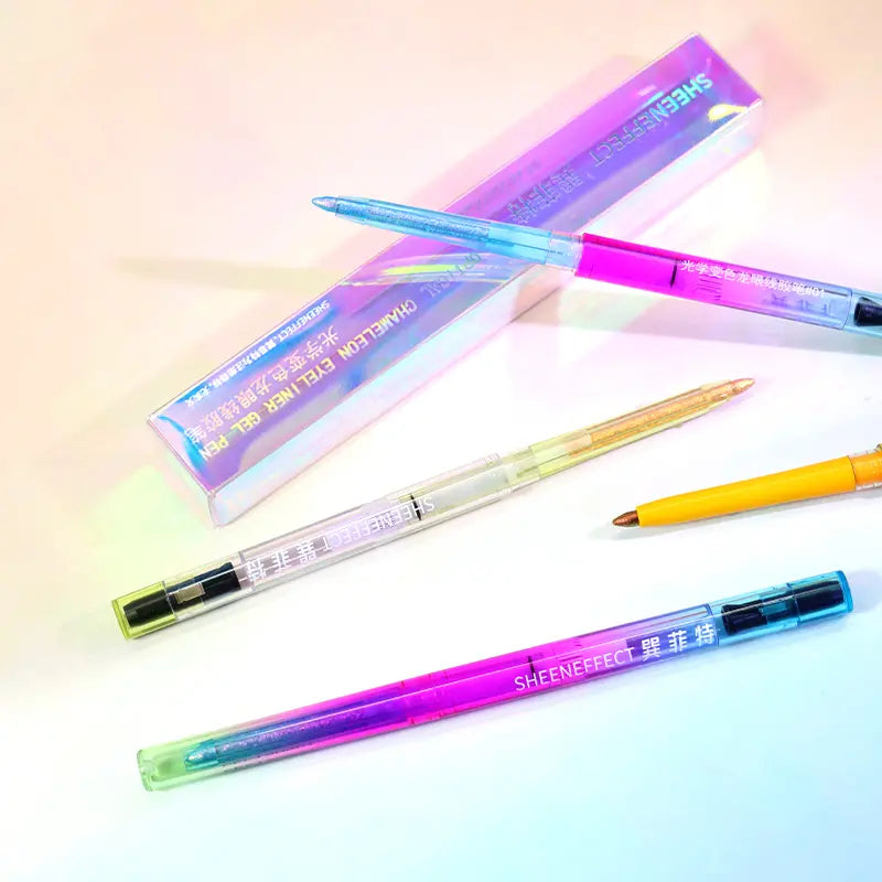 Elevate Your Eye Game with Sheeneffect Multichrome Iridescent Metallic Shimmer Gel Eyeliner - Waterproof, Vegan, and Long-Lasting for All-Day Glam!