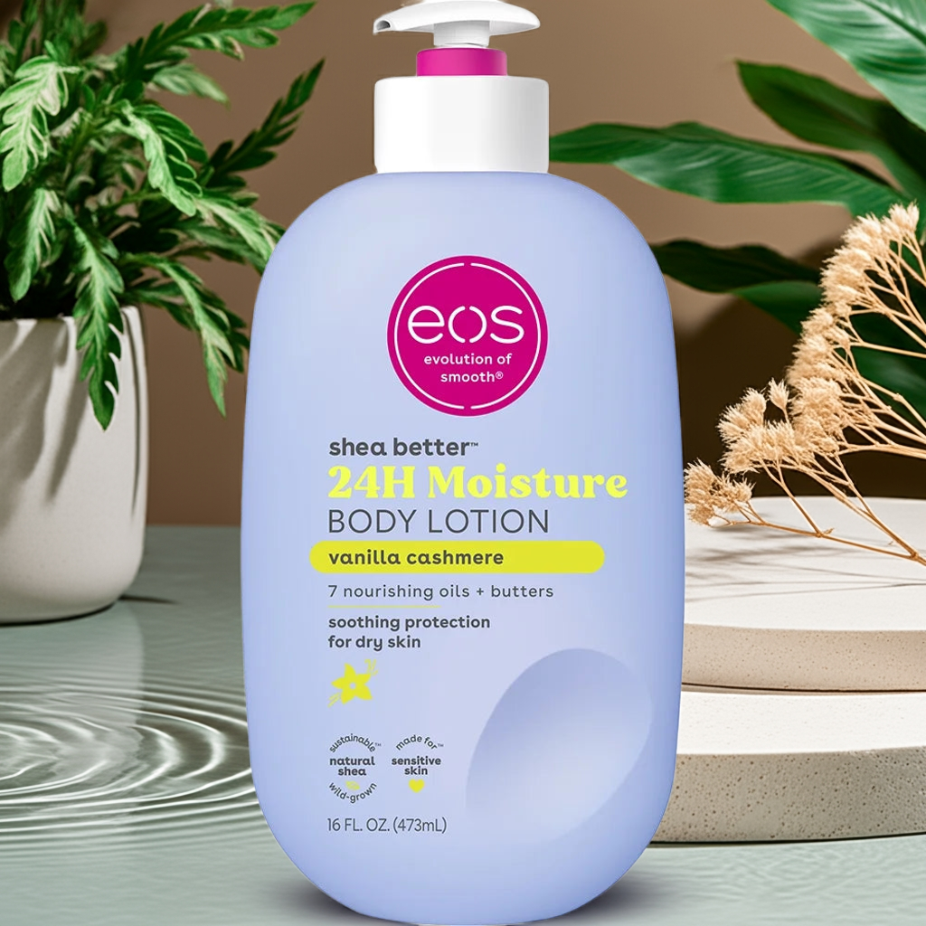 eos Vanilla Cashmere Body Lotion – Lightweight Hydrating Lotion for Dry Skin