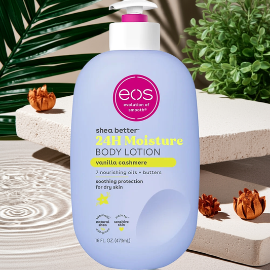 eos Vanilla Cashmere Body Lotion – Lightweight Hydrating Lotion for Dry Skin