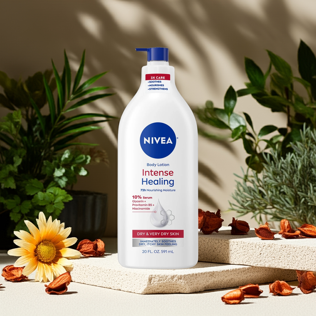 NIVEA Intense Healing Body Lotion – Deep Hydration for Very Dry Skin
