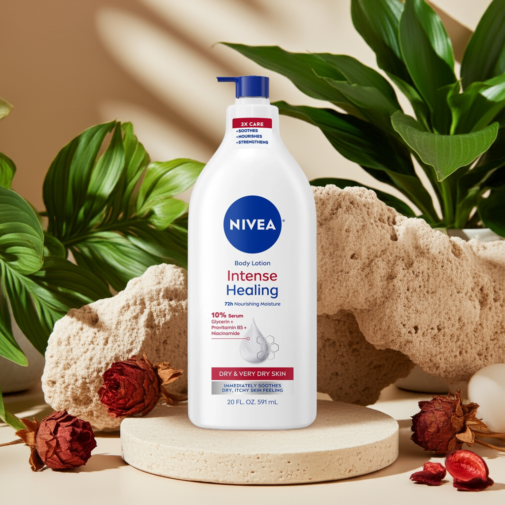 NIVEA Intense Healing Body Lotion – Deep Hydration for Very Dry Skin