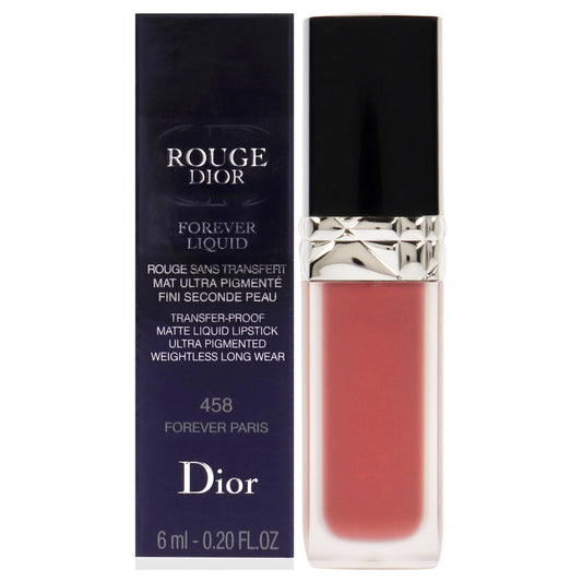 Rouge Forever Liquid Matte Lipstick - 458 Forever Paris, 0.2 Oz - Luxurious Long-Lasting Color