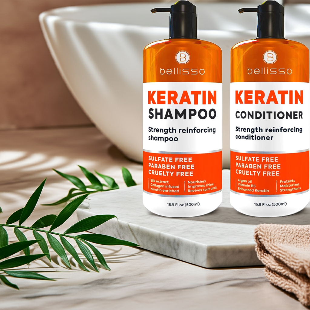 Bellisso Keratin Shampoo & Conditioner – Sulfate-Free Anti-Frizz