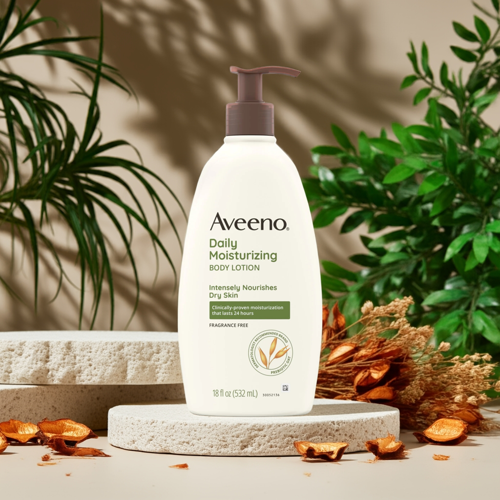 Aveeno Daily Moisturizing Body Lotion – Fragrance-Free Hydration