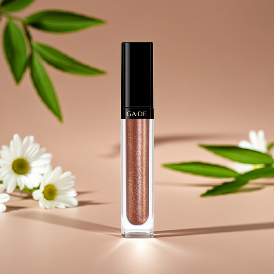 GA-DE Crystal Lights Lip Gloss - Infused with Light-Reflecting Crystal Pearls for Silky Smooth Application, Rich Color, Hydration, and Shine