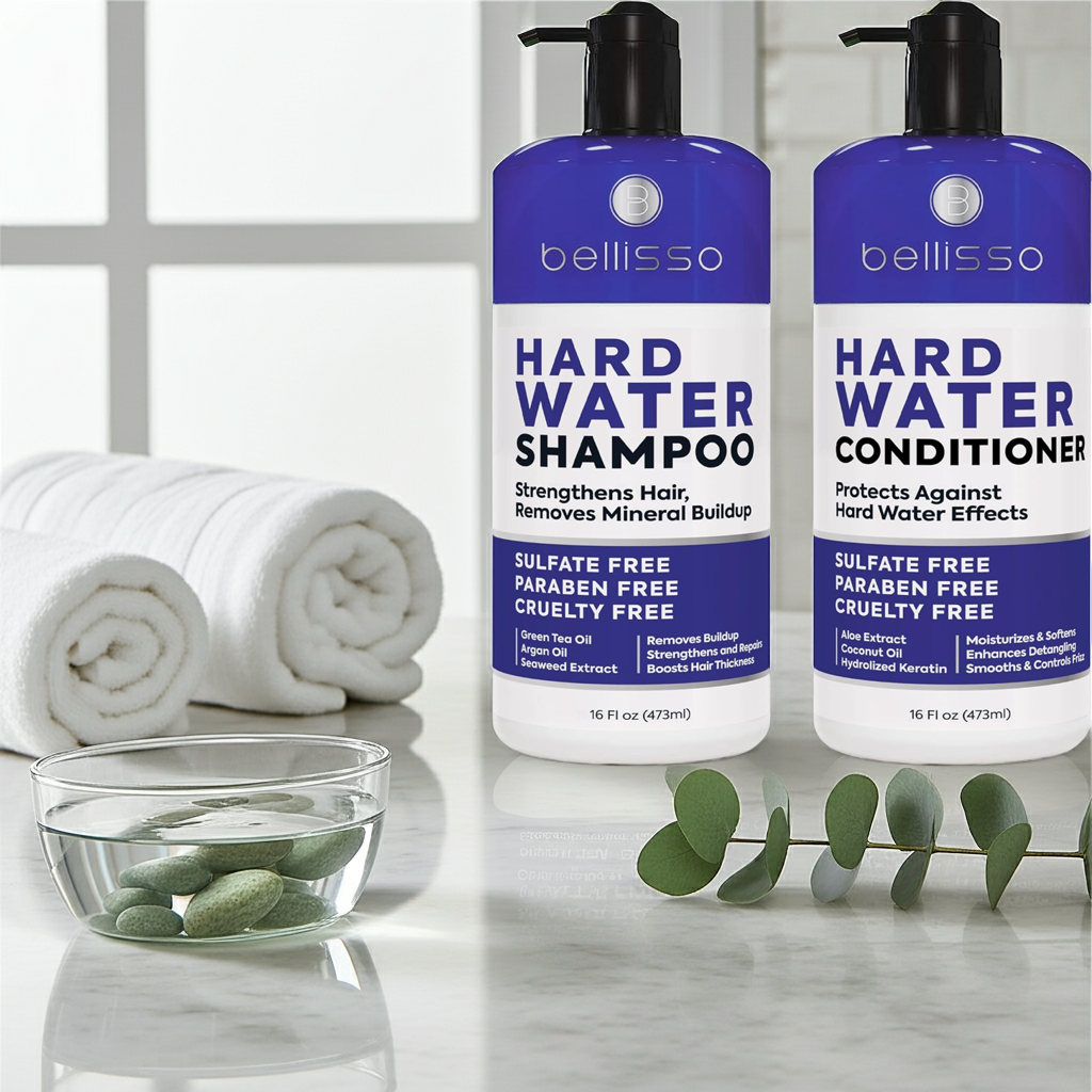 Bellisso Hard Water Shampoo & Conditioner – Sulfate-Free Hair Care for Hard Water & Mineral Build-Up