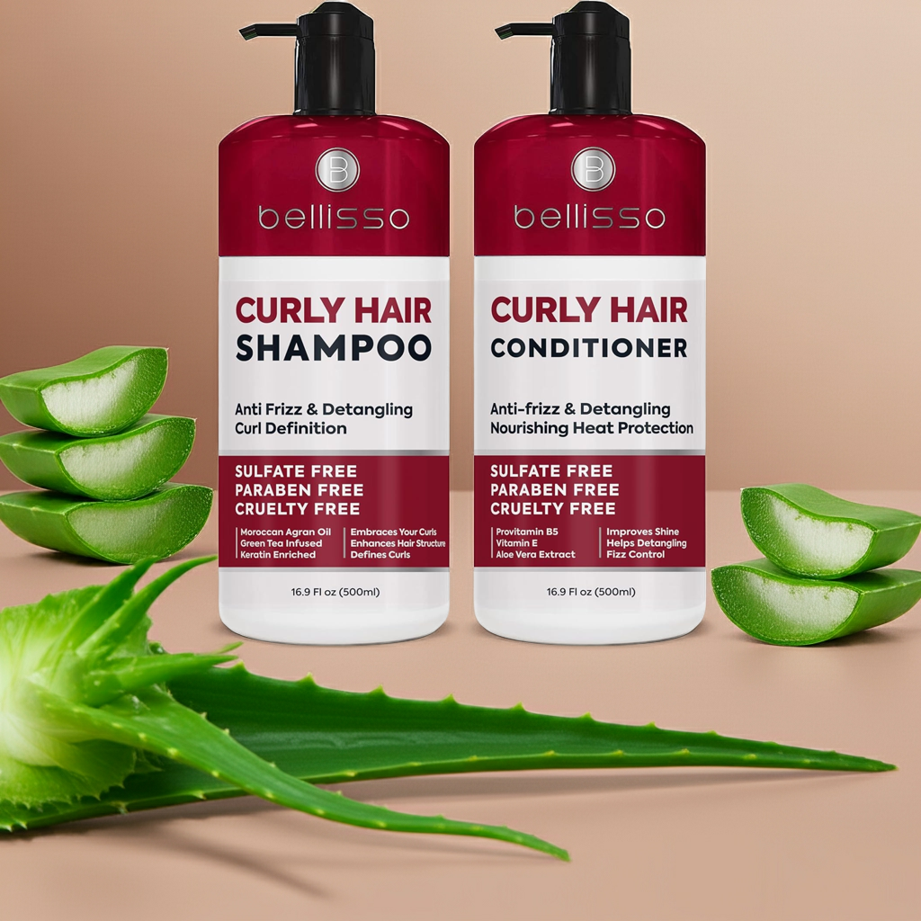 Curly Hair Shampoo & Conditioner – Sulfate-Free, Moisturizing Care