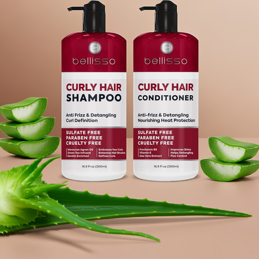 Curly Hair Shampoo & Conditioner – Sulfate-Free, Moisturizing for Wavy, Curly & Frizzy Hair