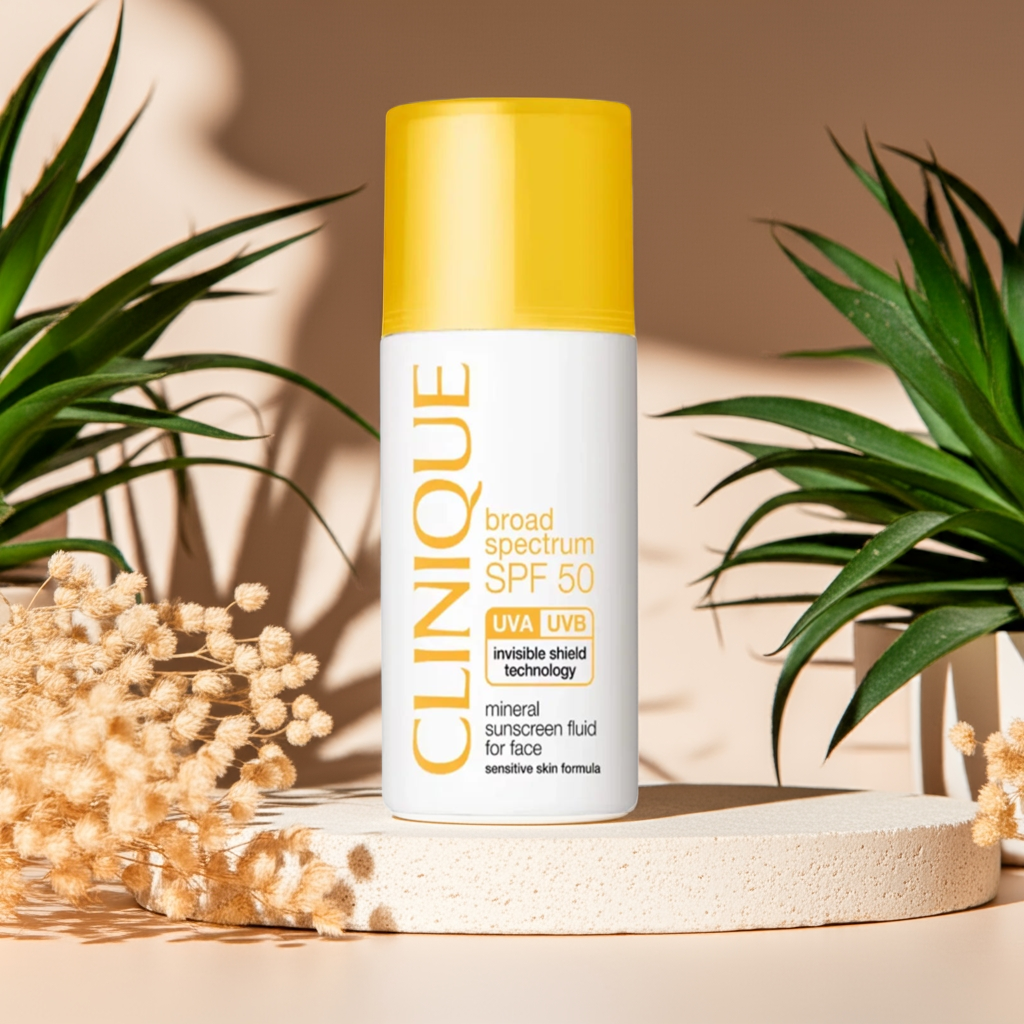 Clinique Broad Spectrum SPF 50 Mineral Sunscreen – Lightweight, Hydrating Sun Protection