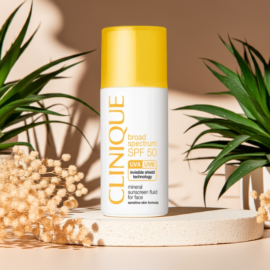 Clinique's  Broad Spectrum SPF 50 Mineral Sunscreen Fluid for Face
