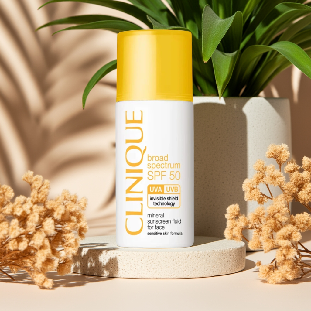 Clinique Broad Spectrum SPF 50 Mineral Sunscreen – Lightweight, Hydrating Sun Protection