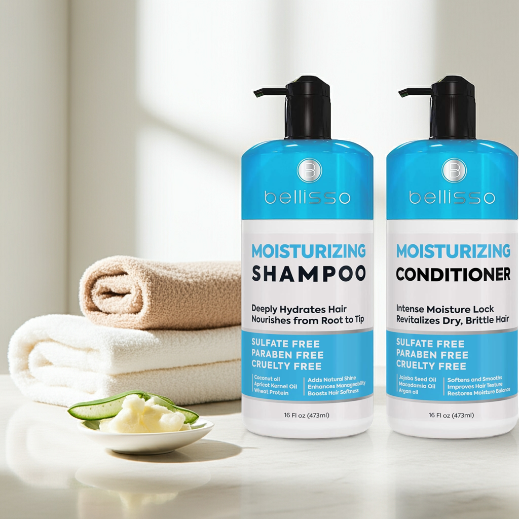 Bellisso Moisturizing Shampoo & Conditioner – Sulfate-Free Hair